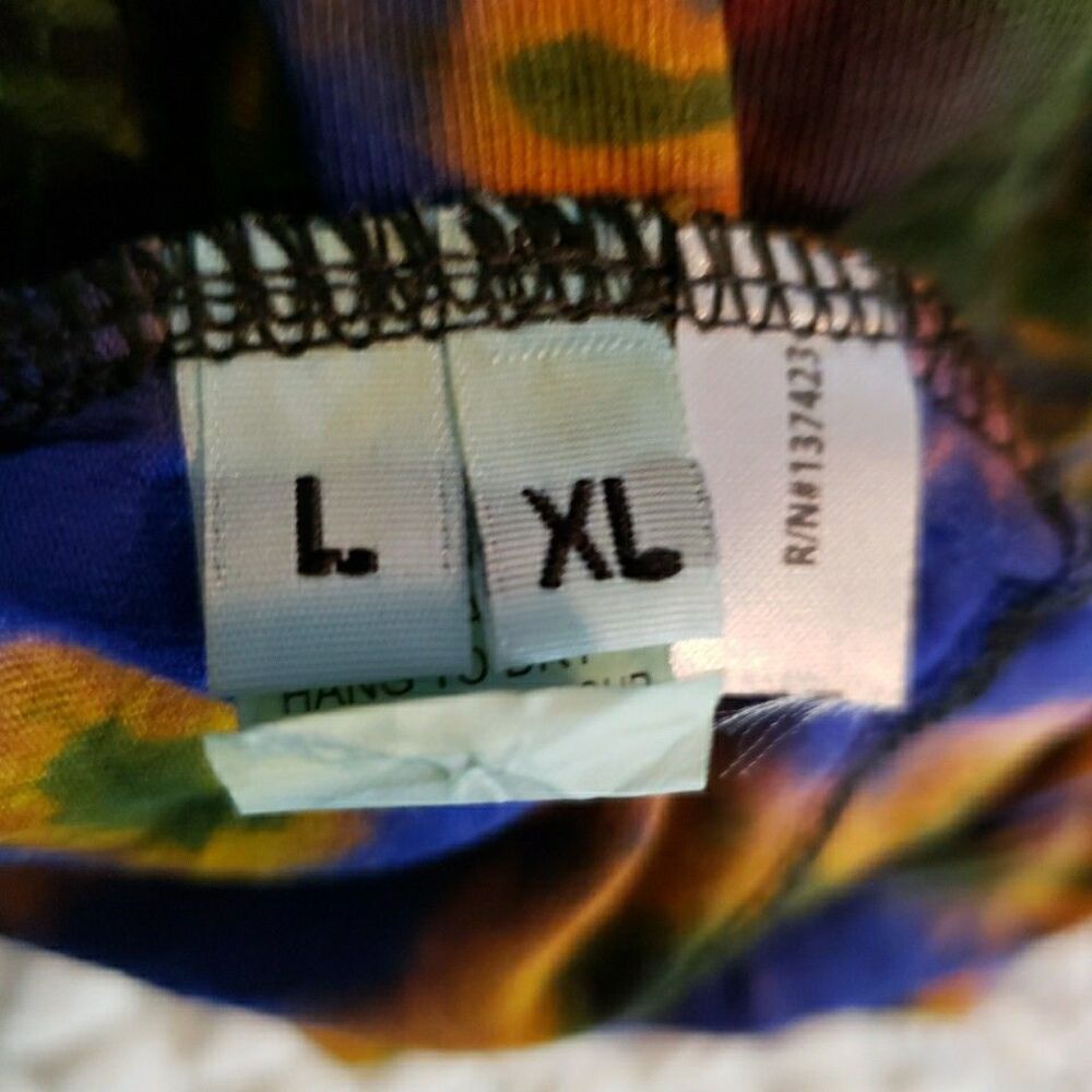 Tie Dye Sleeveless Sun Dress Pockets Summer Casual Loose Beach Cover Up Large XL - Picture 5 of 15